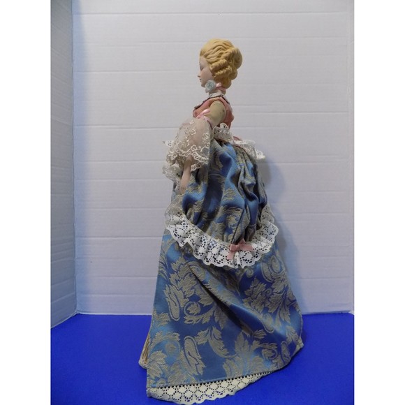 Vintage Victorian Lady Christmas Holiday Tree Topper Table Top Large - Picture 6 of 8